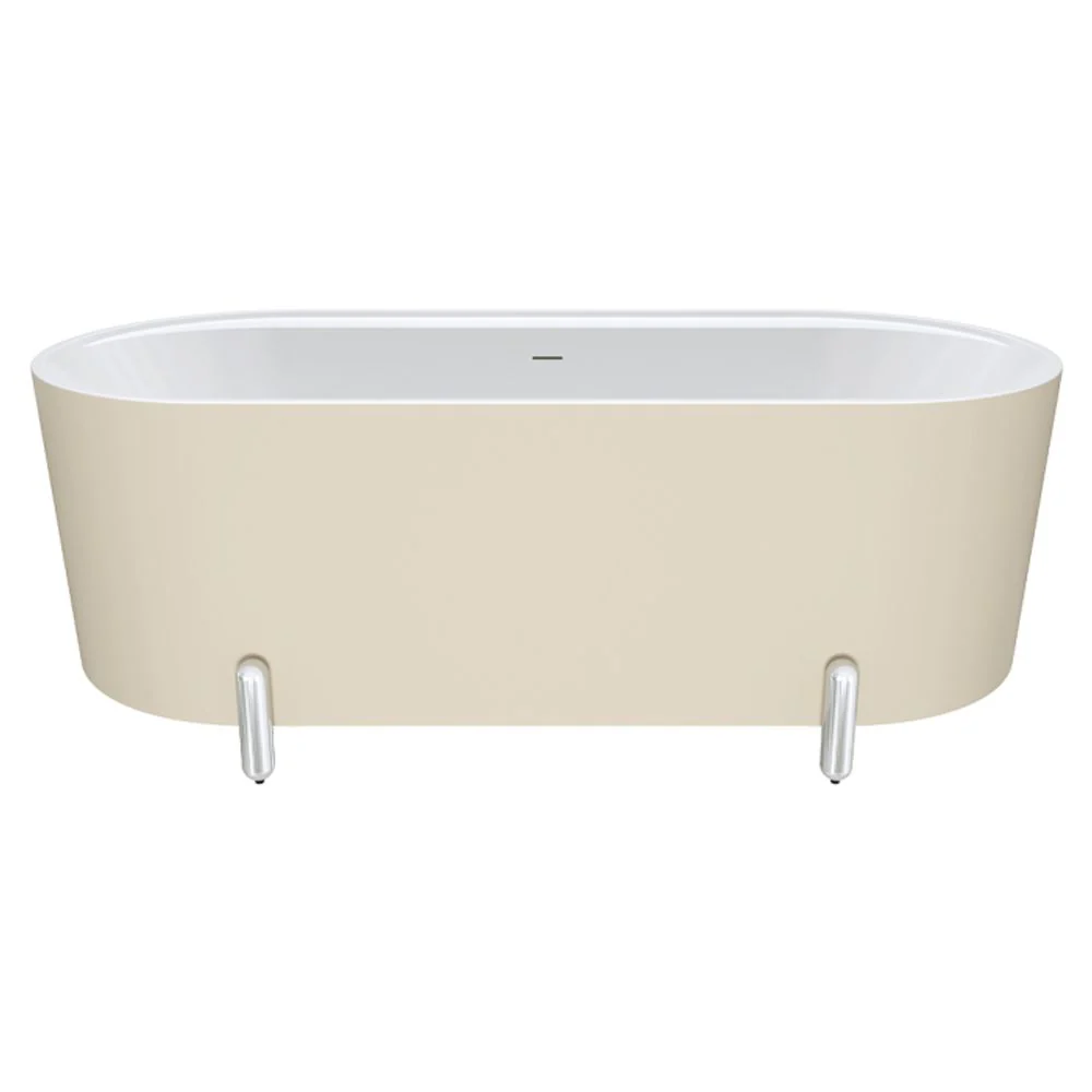 Fienza Aluca Freestanding Bath with Overflow 1700mm Matte Khaki - Image 5