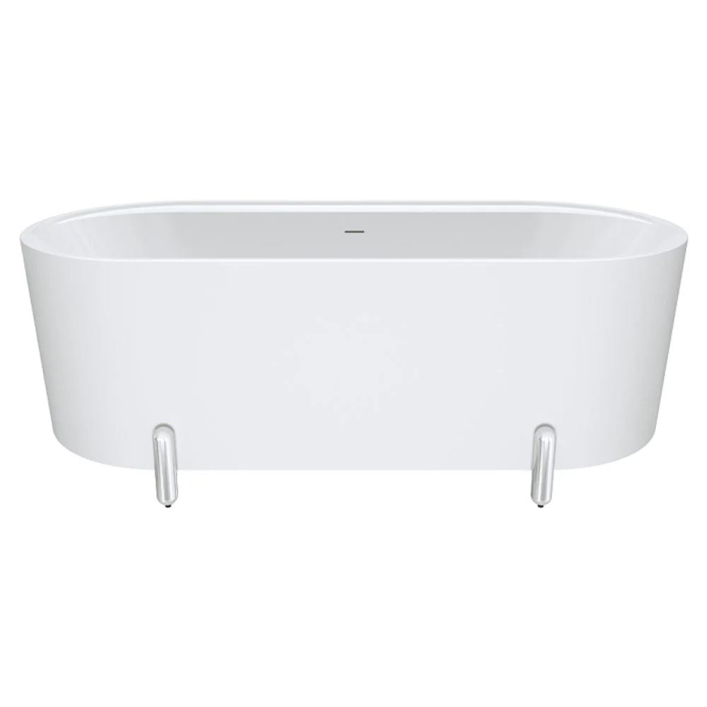 Fienza Aluca Freestanding Bath with Overflow 1700mm Matte White - Image 5