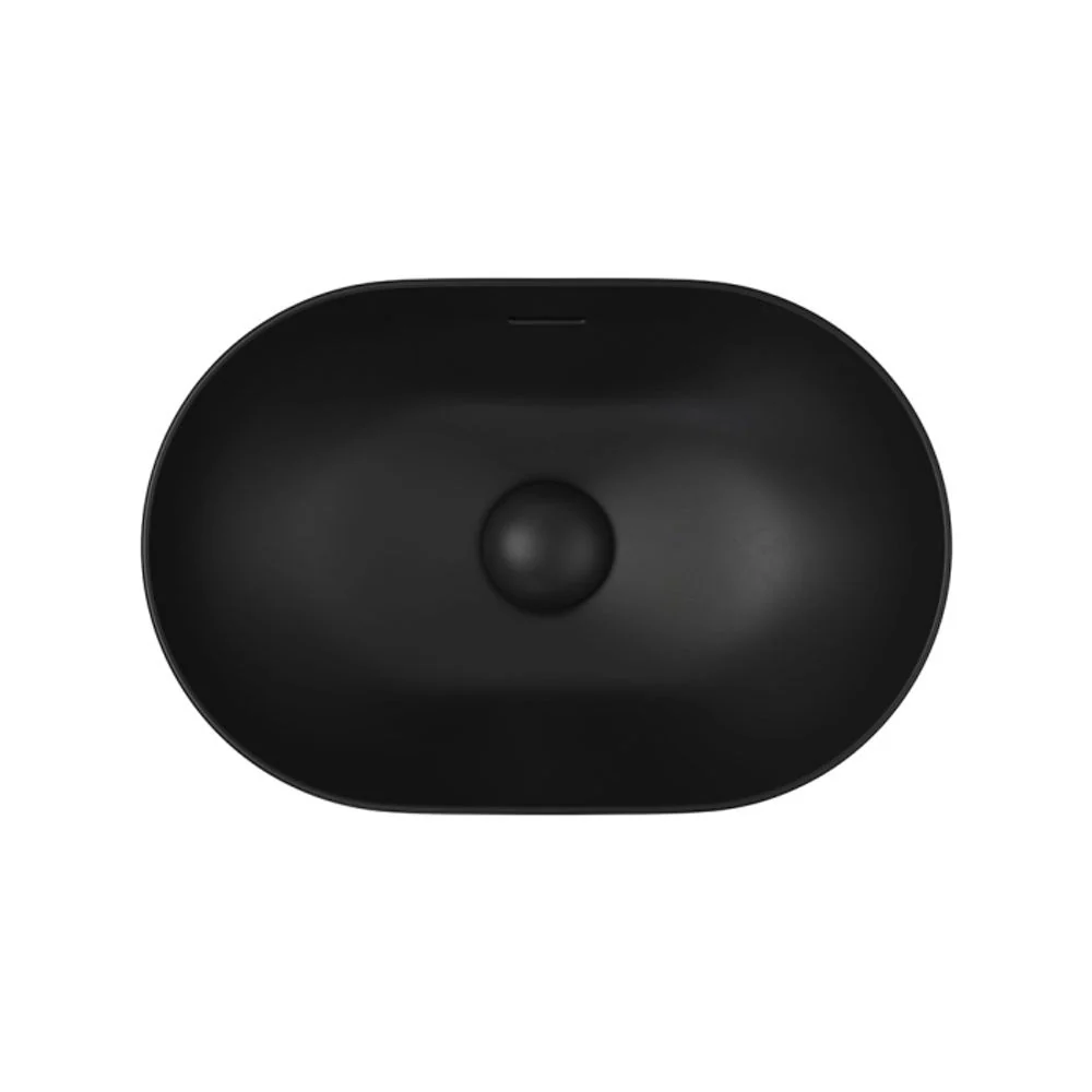 Fienza Aluca Pill Semi-Inset Basin with Overflow Matte Black - Image 6