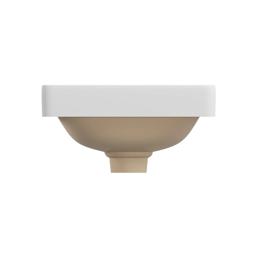 Fienza Aluca Square Semi-Inset Basin with Overflow Matte White - Image 7