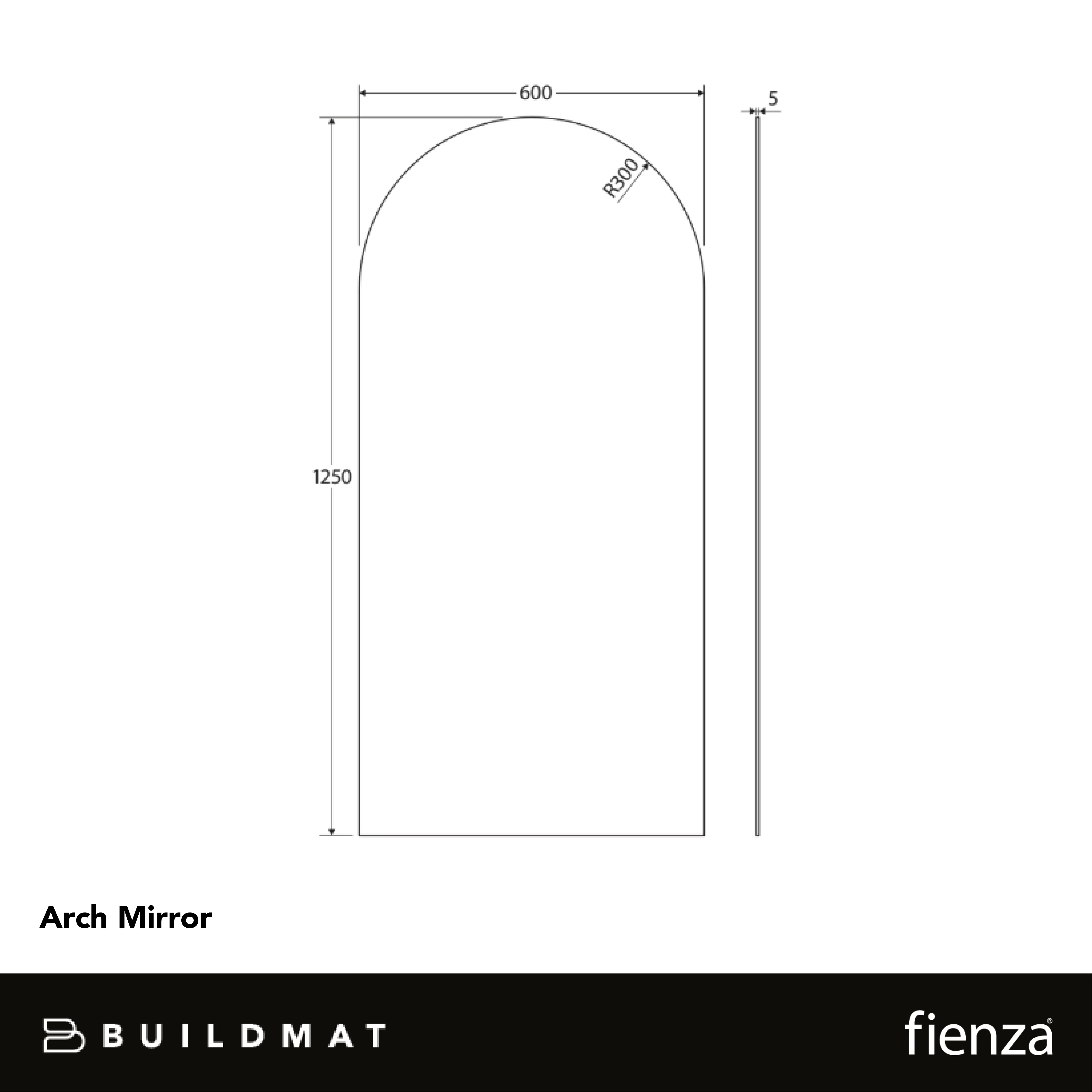 Fienza Arch Mirror 600 x 1250mm - Image 4