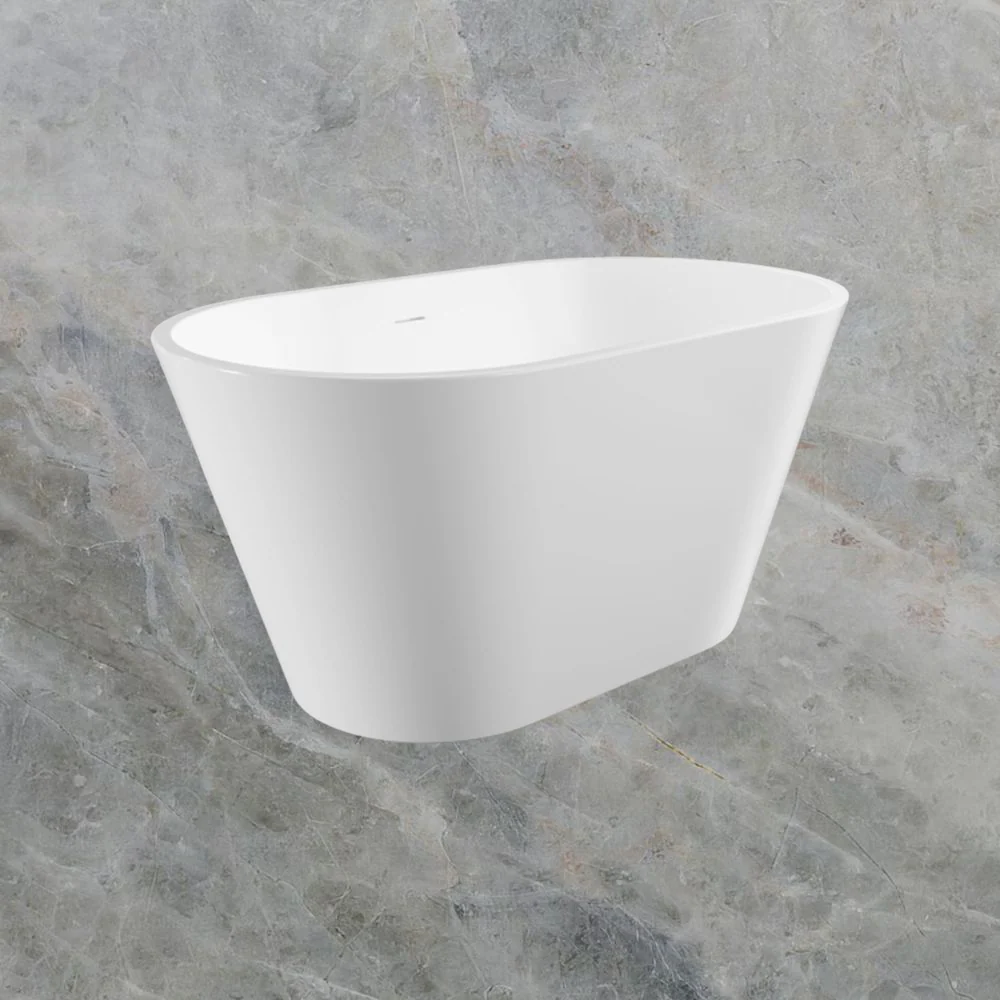 Fienza Austin 1200mm Freestanding Acrylic Bath with Overflow Gloss White - Image 2