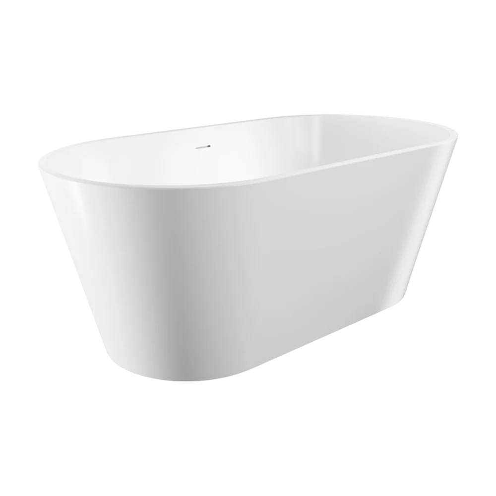 Fienza Austin 1500mm Freestanding Acrylic Bath with Overflow Gloss White - Image 3
