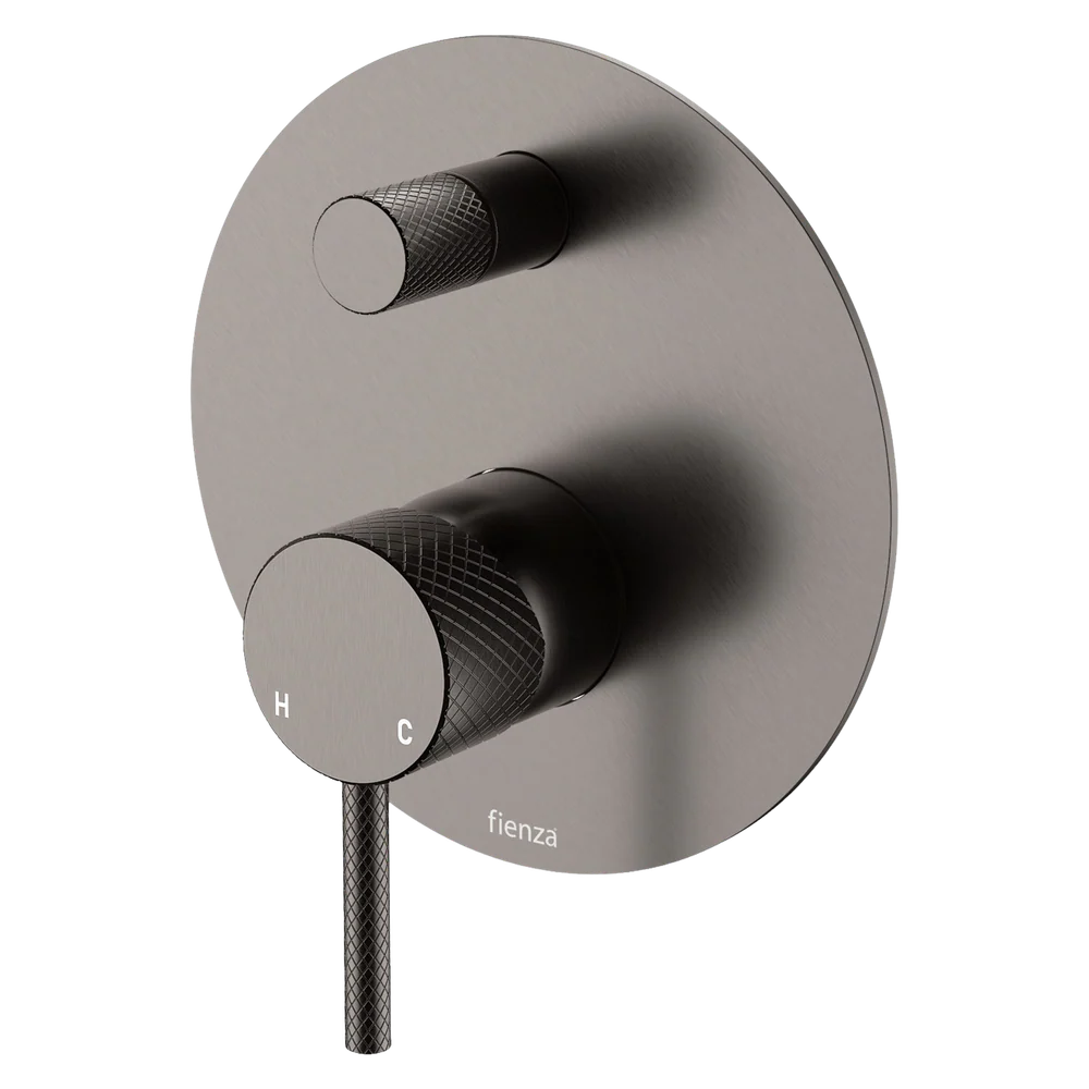 Fienza Axle Wall Diverter Mixer Large Round Plate Gunmetal Lead Free - Image 3
