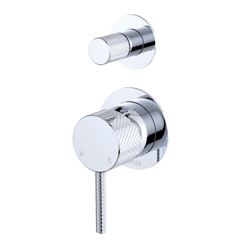 Fienza Axle Wall Diverter Mixer Small Round Plates Chrome Lead Free - Image 3