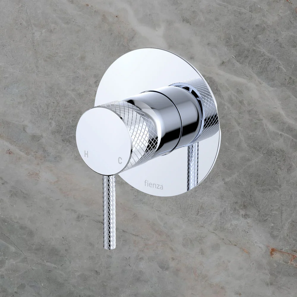 Fienza Axle Wall Mixer Large Round Plate Chrome Lead Free - Image 2