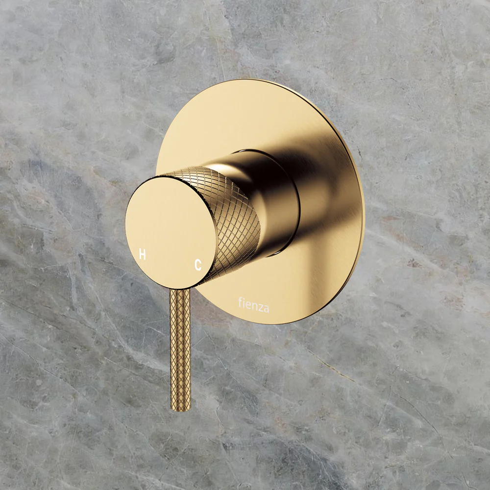 Fienza Axle Wall Mixer Large Round Plate Urban Brass Lead Free - Image 2