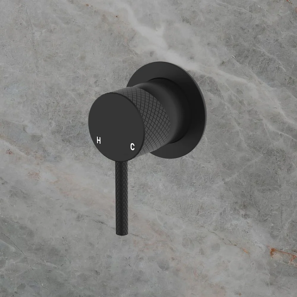 Fienza Axle Wall Mixer Small Round Plate Matte Black Lead Free - Image 2