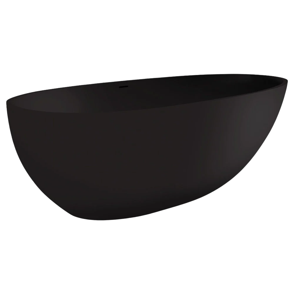 Fienza Bahama Solid Surface Bath 1700mm Matte Black - Image 3