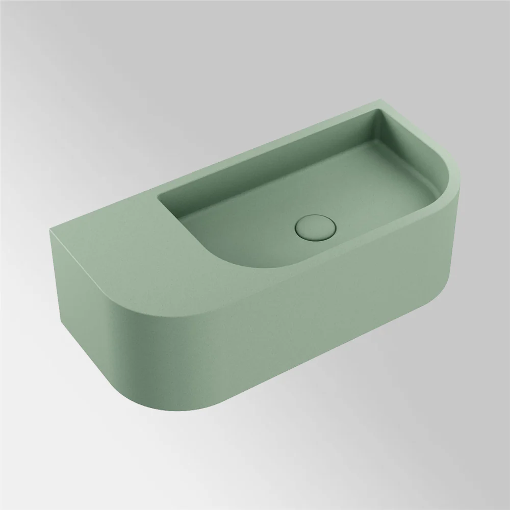 Fienza Blanca Concrete Wall Basin Sage - Image 2