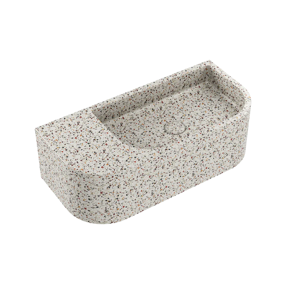 Fienza Blanca Concrete Wall Basin Terrazzo - Image 3