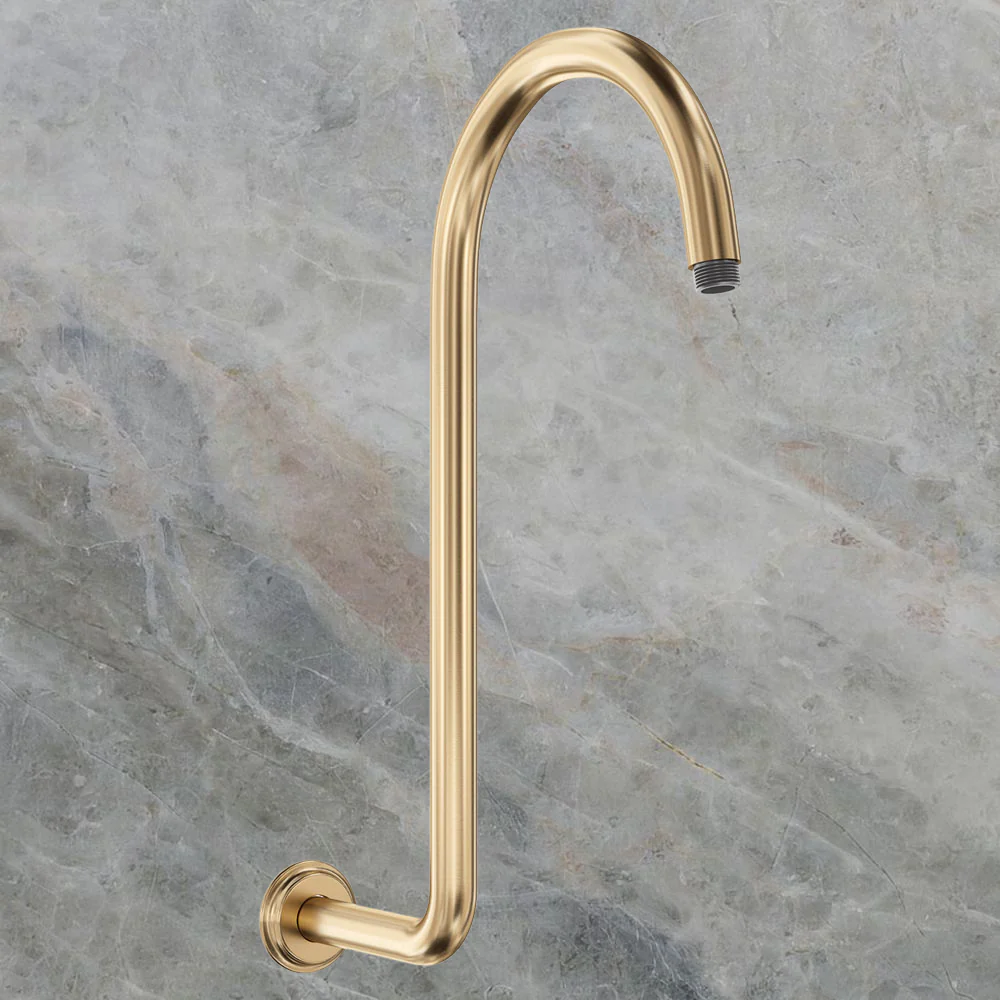 Fienza Classical Fixed Swan Neck Arm Urban Brass - Image 2