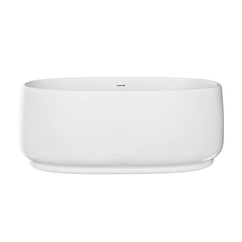 Fienza Eden 1550mm Freestanding Acrylic Bath with Overflow Gloss White - Image 4