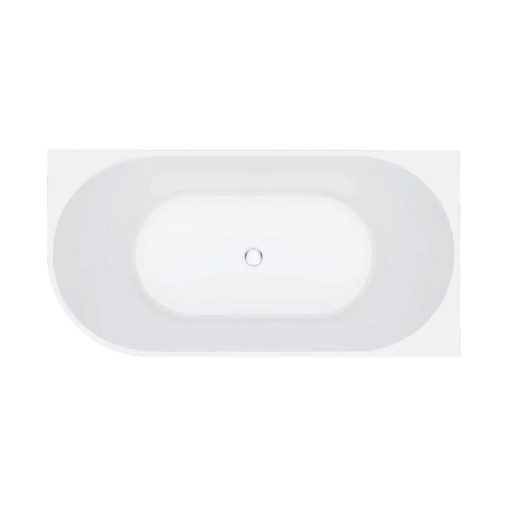 Fienza Eleanor 1500mm Fluted Acrylic Left Hand Corner Bath Gloss White - Image 6