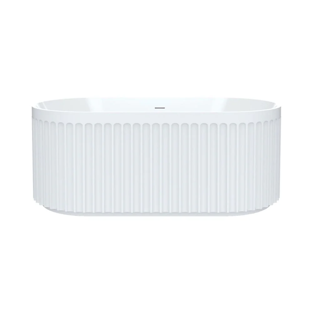 Fienza Eleanor 1500mm Freestanding Acrylic Bath with Overflow Gloss White - Image 6