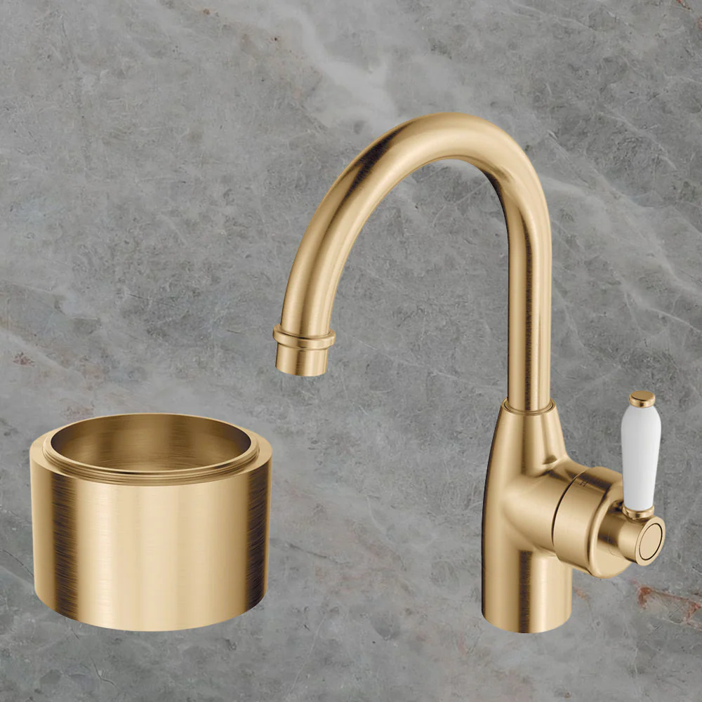 Fienza Eleanor 30mm Base Riser for Basin Mixers Urban Brass - Image 2