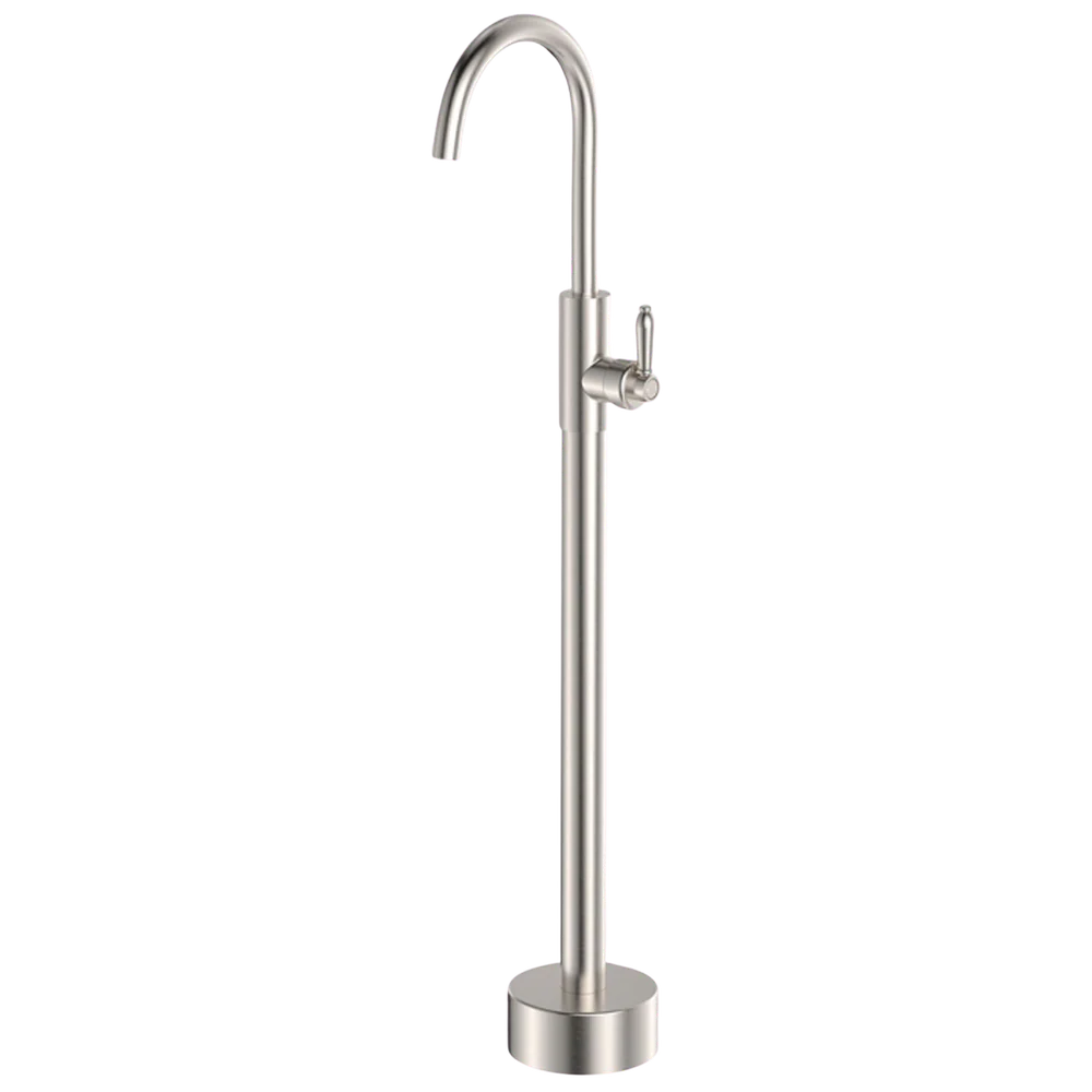 Fienza Eleanor Floor Mounted Basin/Bath Mixer Brushed Nickel Lead Free - Image 3
