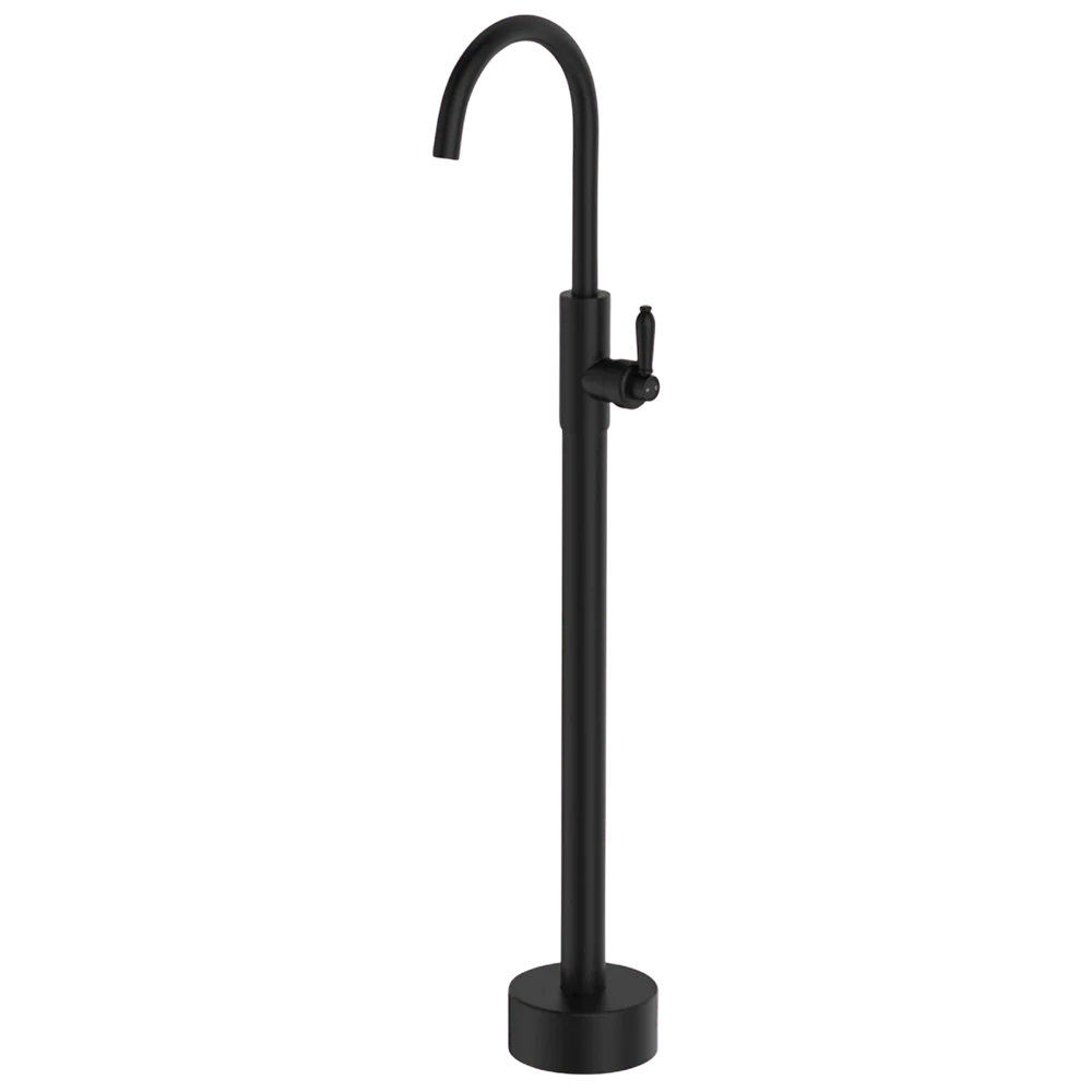 Fienza Eleanor Floor Mounted Basin/Bath Mixer Matte Black Lead Free - Image 3