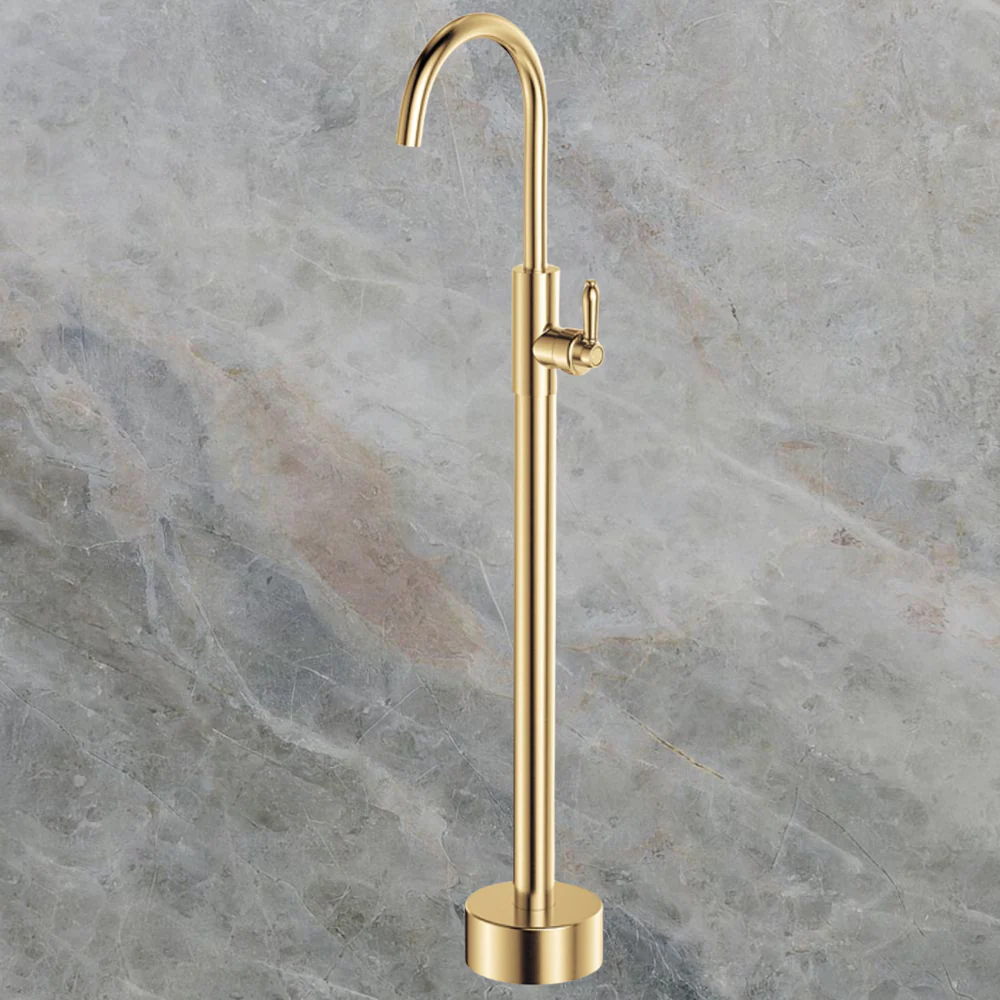 Fienza Eleanor Floor Mounted Basin/Bath Mixer Urban Brass Lead Free - Image 2