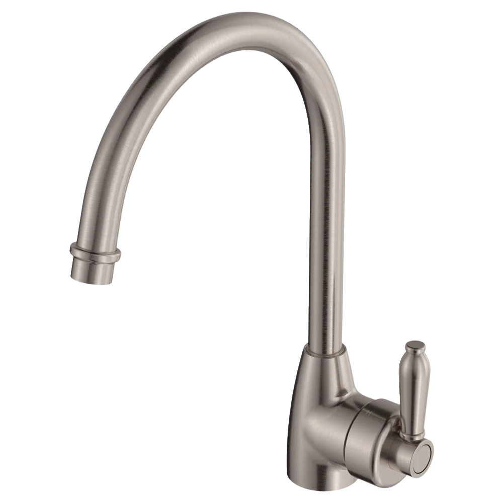 Fienza Eleanor Gooseneck Sink Mixer Brushed Nickel
