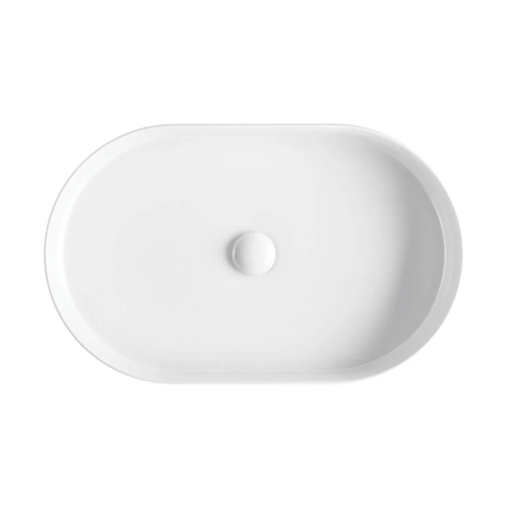 Fienza Eleanor Oval Above Counter Fluted Basin Gloss White - Image 6