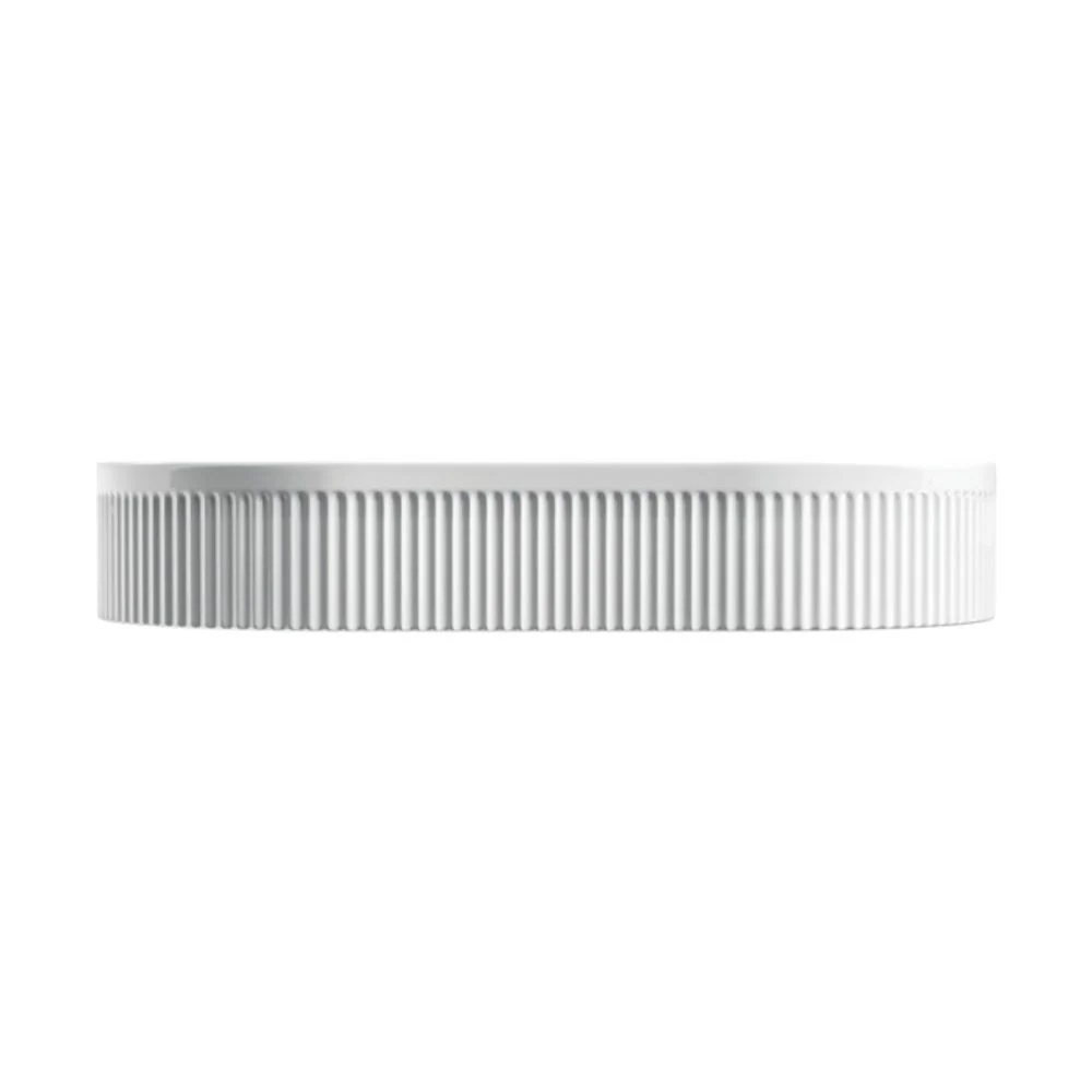 Fienza Eleanor Oval Above Counter Fluted Basin Gloss White - Image 7