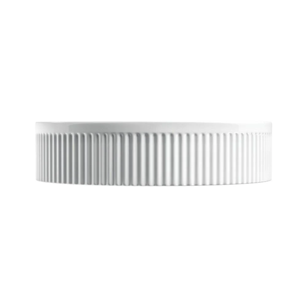 Fienza Eleanor Round Above Counter Fluted Basin Gloss White - Image 7