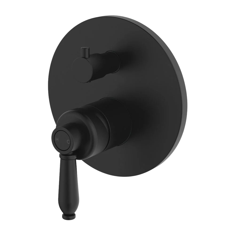 Fienza Eleanor Wall Diverter Mixer Matte Black - Image 3