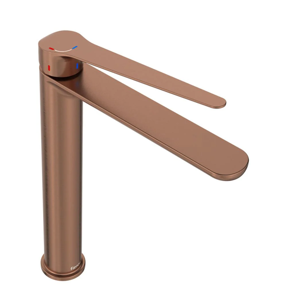 Fienza Empire Care Tall Basin Mixer Cold Start Brushed Copper Lead Free - Image 5