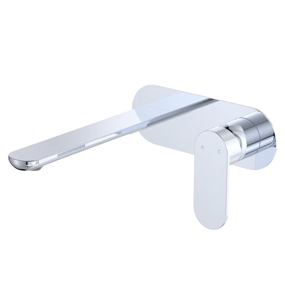 Fienza Empire Slim Basin/Bath Wall Mixer Set Oval Plate 200mm Chrome Lead Free - Image 3