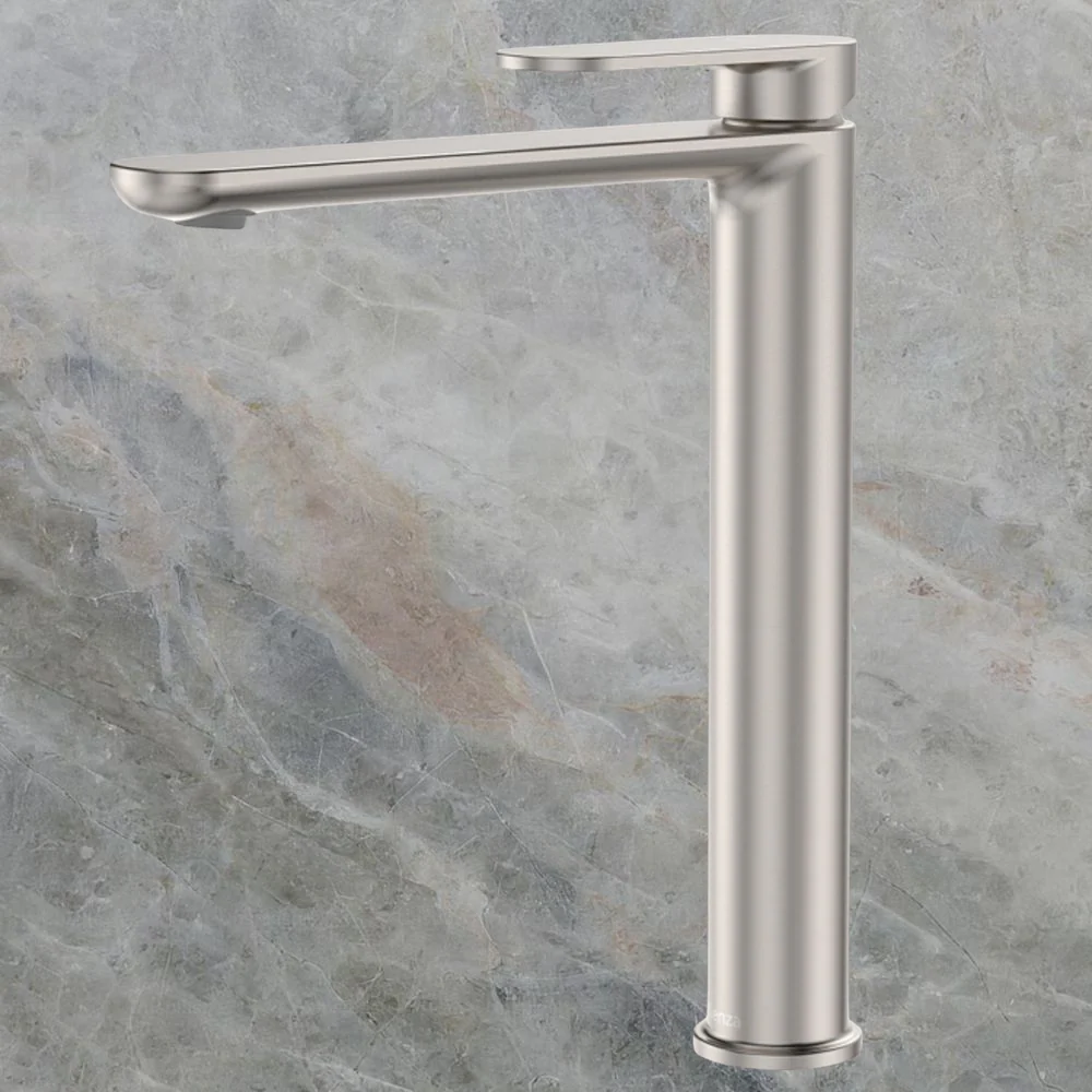 Fienza Empire Slim Tall Basin Mixer Cold Start Brushed Nickel Lead Free - Image 2