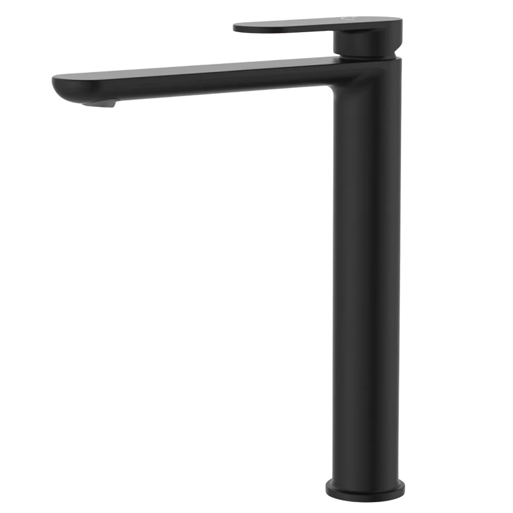 Fienza Empire Slim Tall Basin Mixer Cold Start Matte Black Lead Free