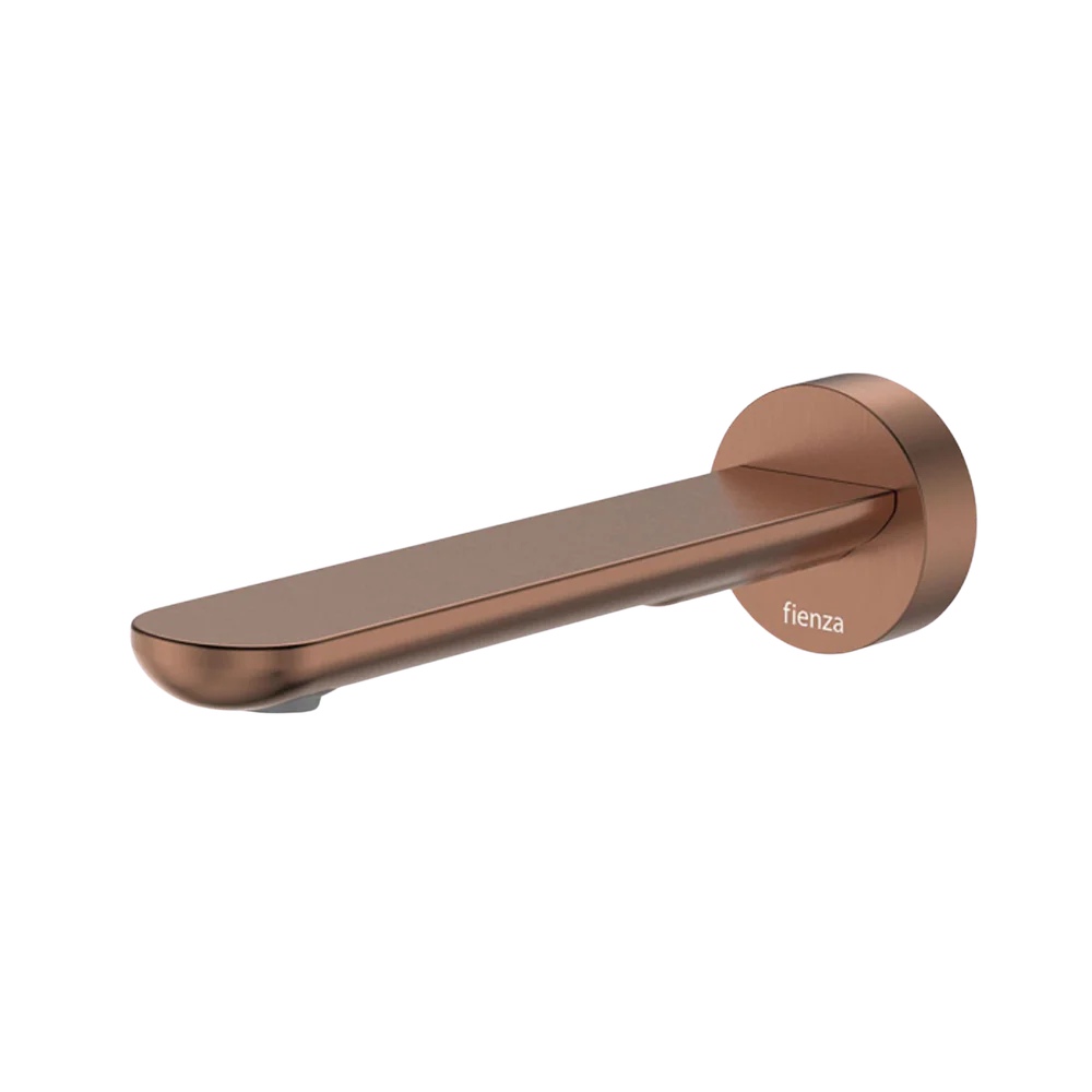 Fienza Empire Slim Wall Basin/Bath Outlet 180mm Round Plate Brushed Copper Lead Free