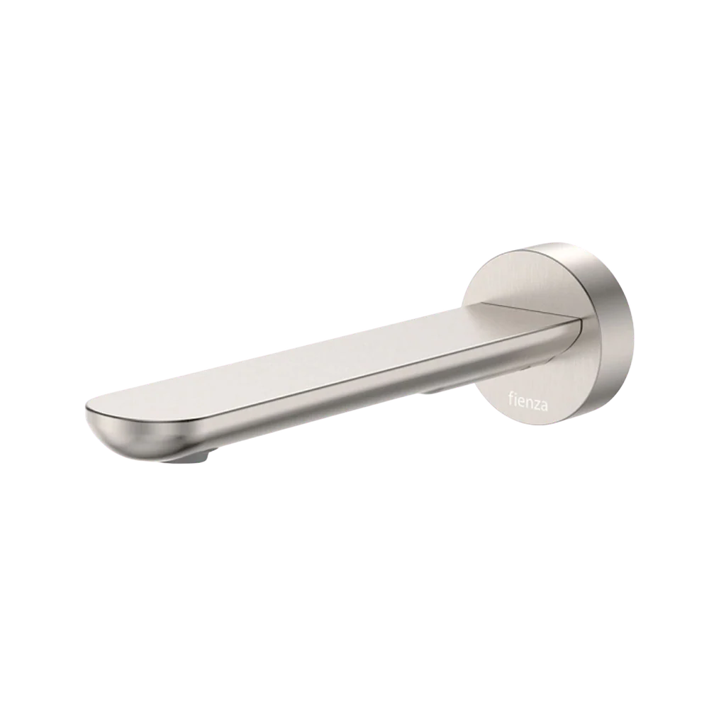Fienza Empire Slim Wall Basin/Bath Outlet 180mm Round Plate Brushed Nickel Lead Free