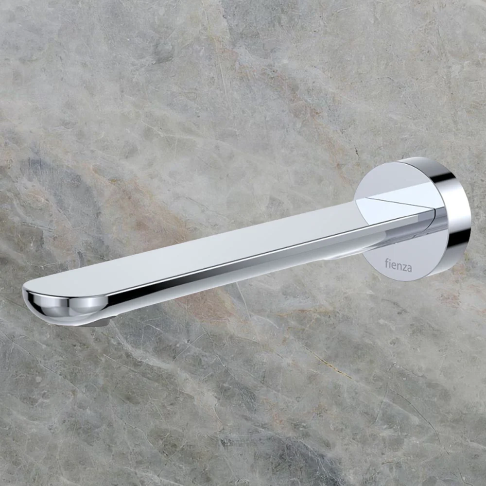 Fienza Empire Slim Wall Basin/Bath Outlet 220mm Round Plate Chrome Lead Free - Image 2