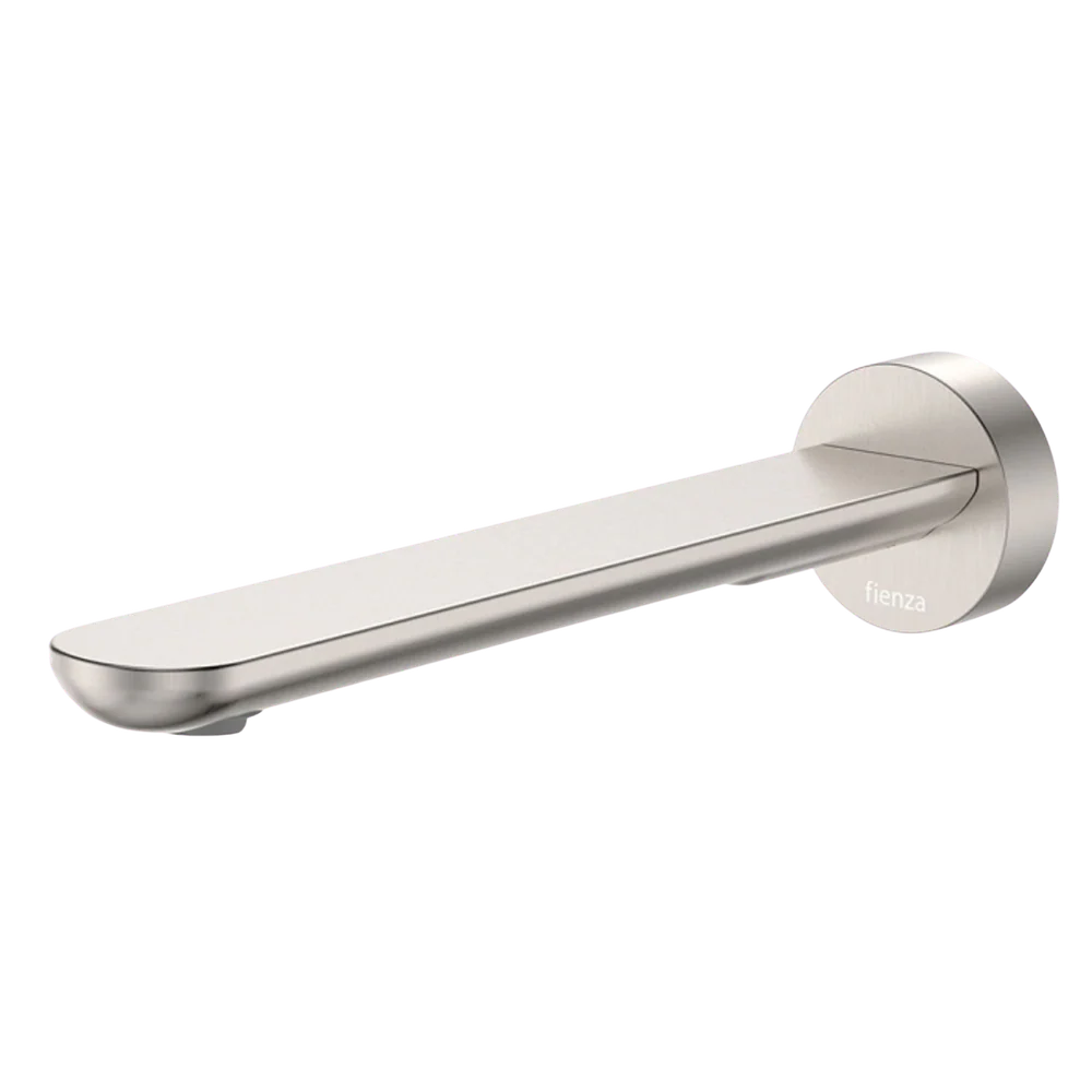 Fienza Empire Slim Wall Bath/Basin Outlet 220mm Round Plate Brushed Nickel Lead Free - Image 3
