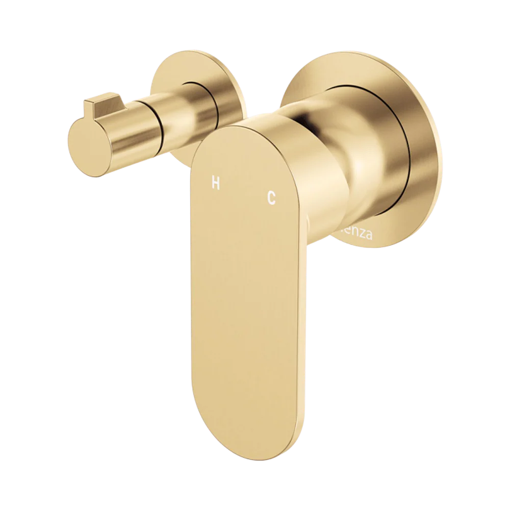 Fienza Empire Slim Wall Diverter Mixer Small Round Plates Horizontal Urban Brass Lead Free - Image 3