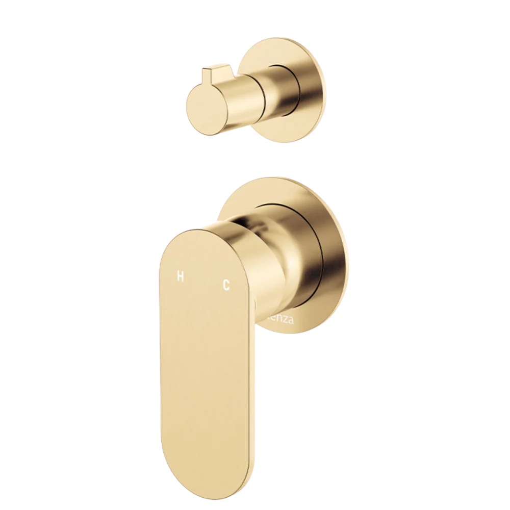 Fienza Empire Slim Wall Diverter Mixer Small Round Plates Vertical Urban Brass Lead Free - Image 3