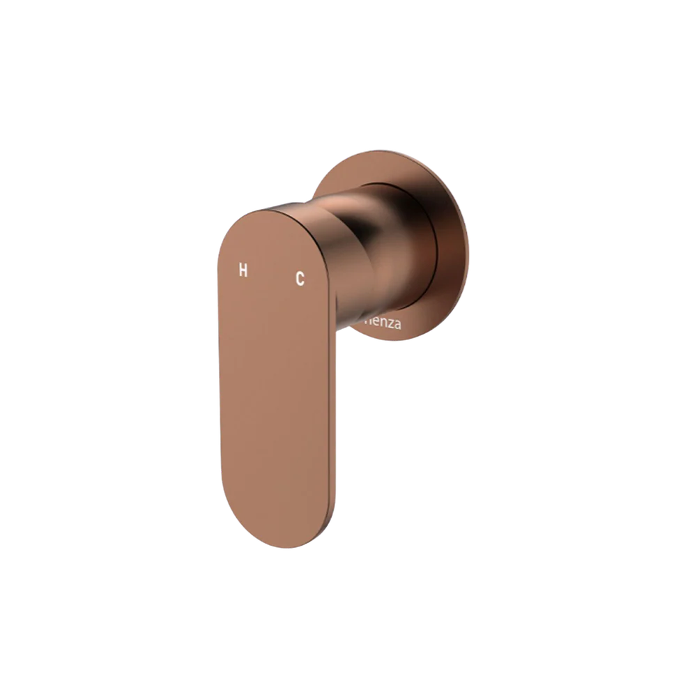 Fienza Empire Slim Wall Mixer Round Plate Brushed Copper Lead Free - Image 3