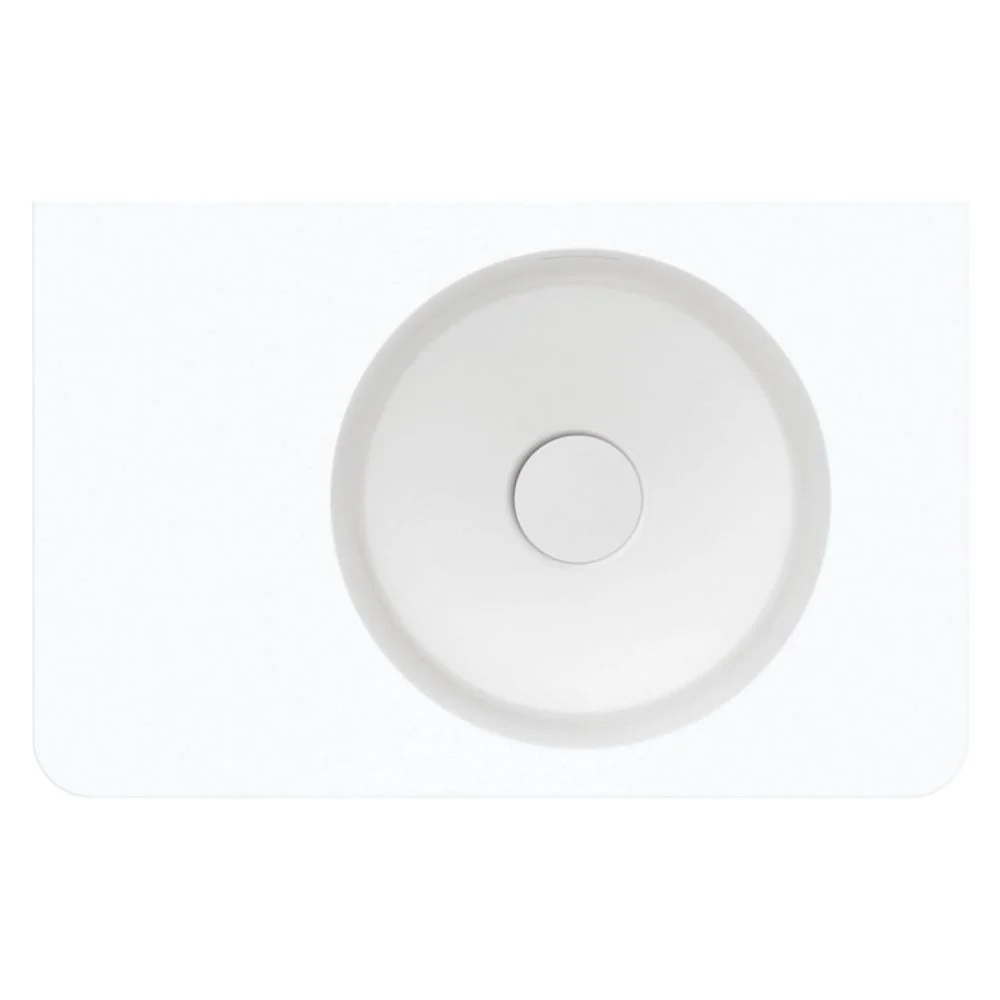 Fienza Encanto 470mm Solid Surface Wall Hung Basin with Overflow Matte White - Image 5
