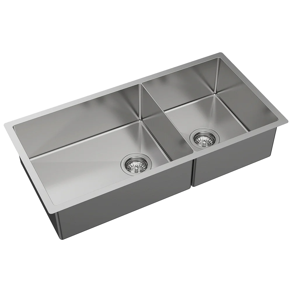 Fienza Hana 40L/27L Double Kitchen Sink Kit Stainless Steel - Image 5