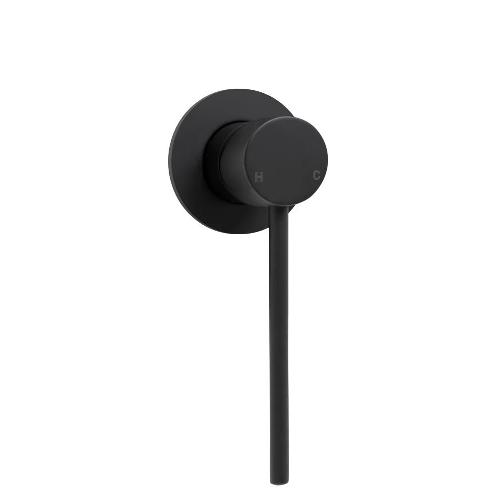 Fienza Hustle Care Wall Mixer Round Plate Matte Black - Image 3