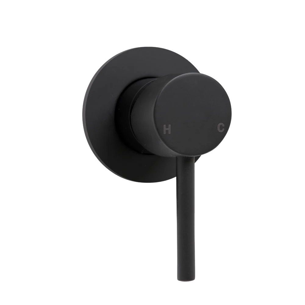 Fienza Hustle Wall Mixer Round Plate Matte Black - Image 3