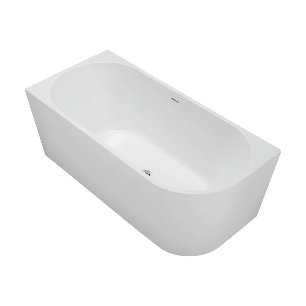 Fienza Isabella Right Hand Acrylic Corner Bath 1500mm with Overflow Gloss White - Image 3