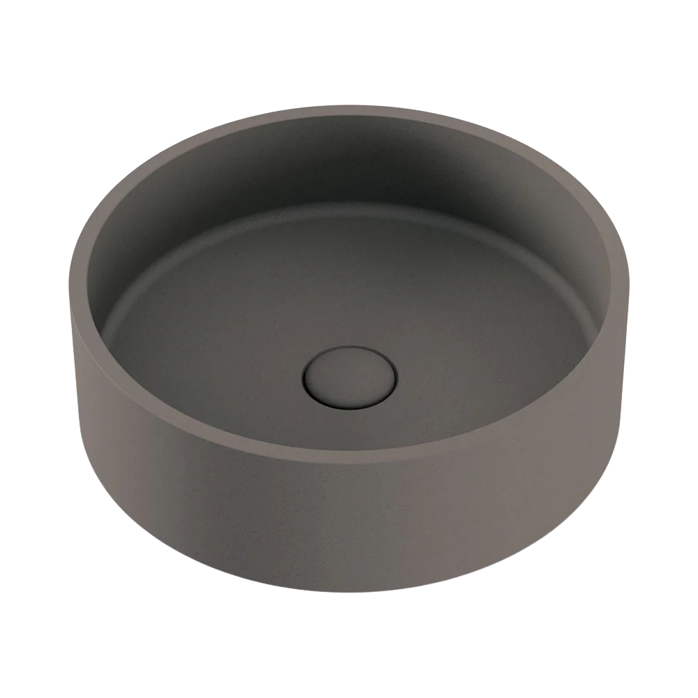 Fienza Jada Round Concrete Above Counter Basin Warm Grey - Image 3