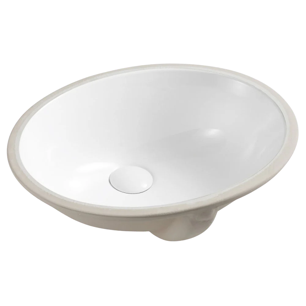 Fienza Karmen Undermount Basin with Overflow Gloss White - Image 3