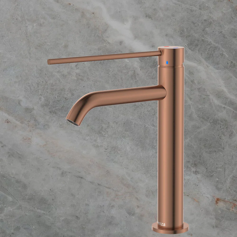 Fienza Kaya Care Medium Basin Mixer Brushed Copper Lead Free - Image 2