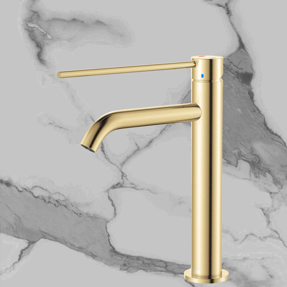 Fienza Kaya Care Medium Basin Mixer Urban Brass Lead Free - Image 2