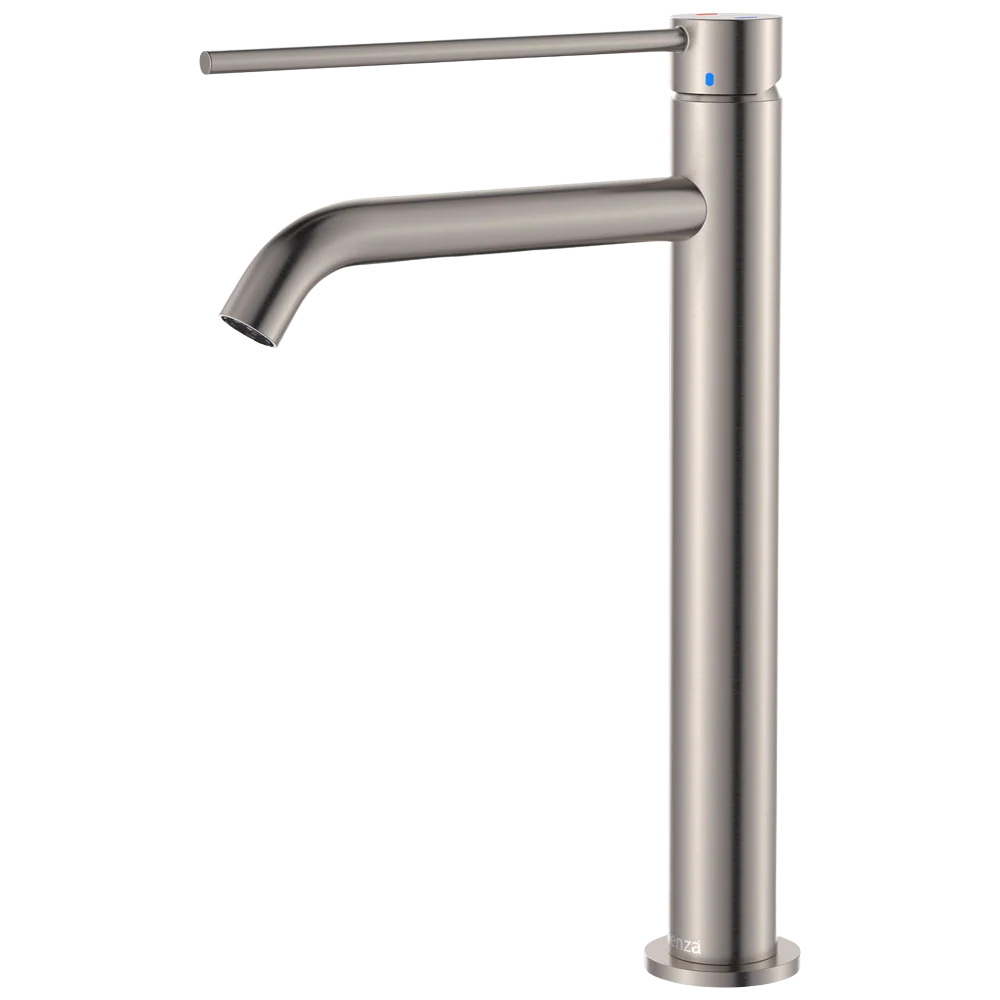 Fienza Kaya Care Tall Basin Mixer Brushed Nickel Lead Free