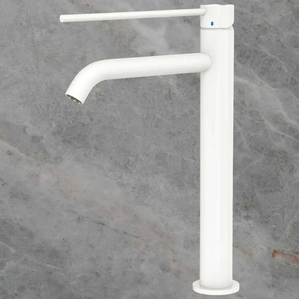 Fienza Kaya Care Tall Basin Mixer Matte White - Image 2